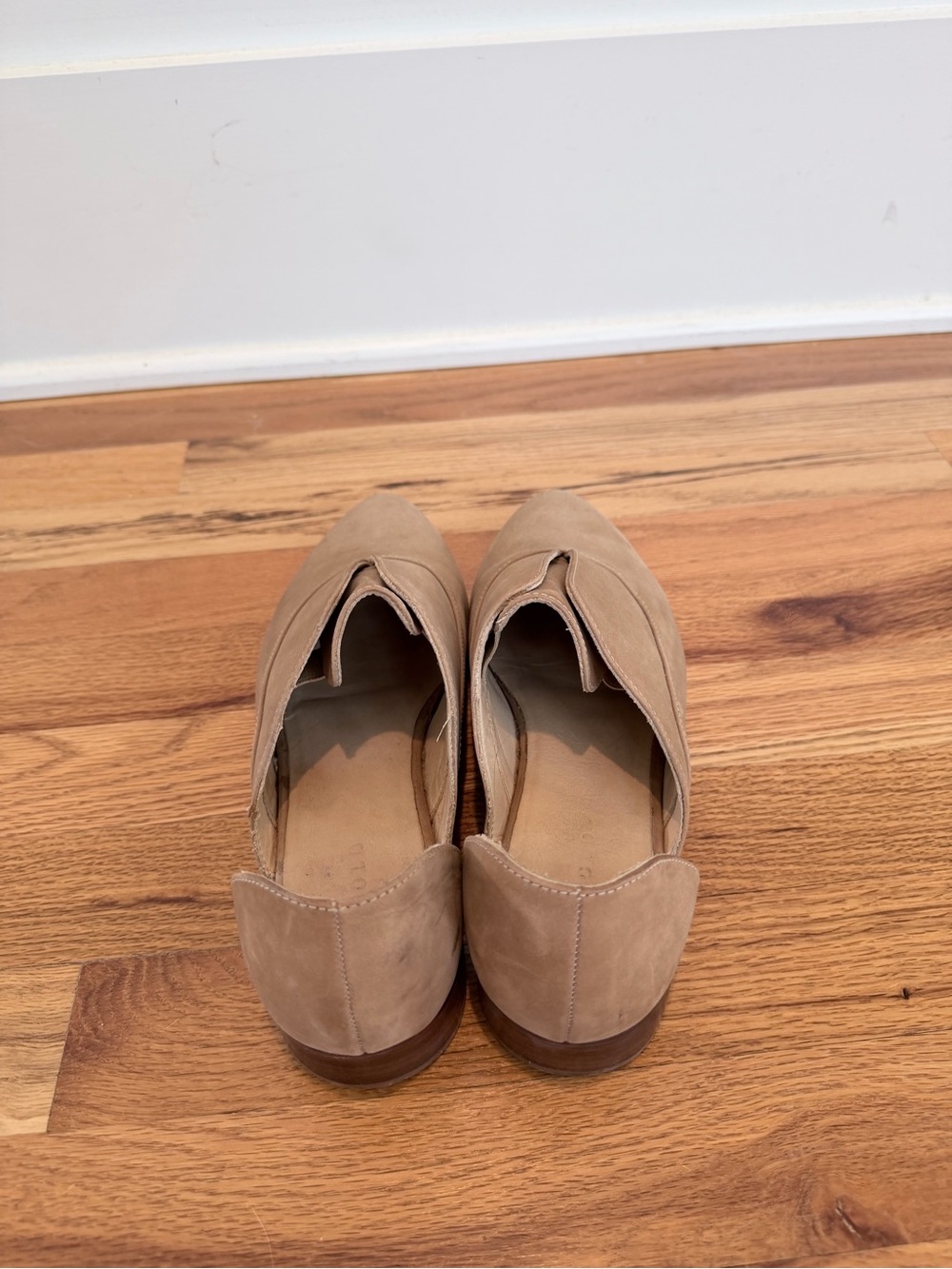 Nisolo Emma d’Orsay Oxford Beige Tan Slip-On Leather Loafers, Size 11 - Picture 6 of 9